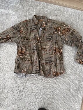 Morgan Creek Lifestyle Hunting Novelty Shirt XXL — Deer All-Over Print 🦌